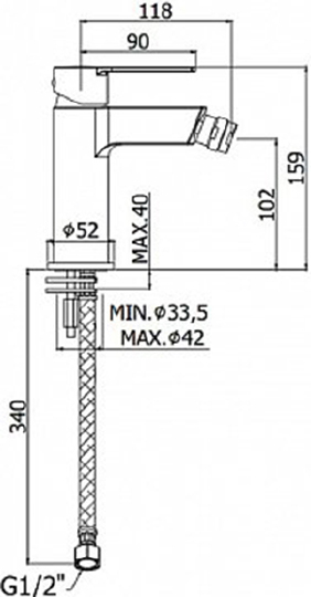 Paffoni Ringo Смеситель для биде на 1 отверстие, цвет: хром глянцевый RIN131CR