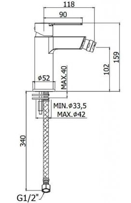 Paffoni Ringo Смеситель для биде на 1 отверстие, цвет: черный матовый RIN131NO