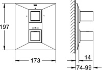Grohe Allure Brilliant Термостатический смеситель для душа, цвет: хром 19792000