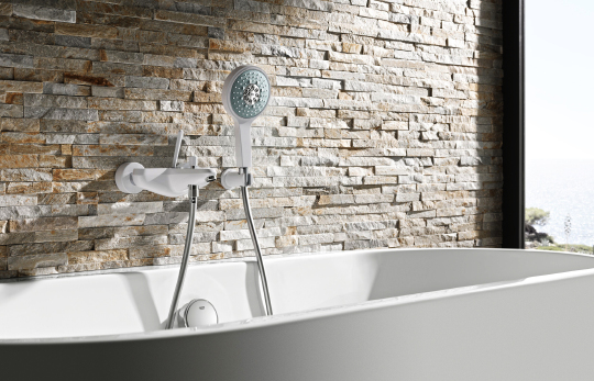 Grohe Eurodisc Joy Смеситель для ванны накладной, цвет: белая луна 23431LS0