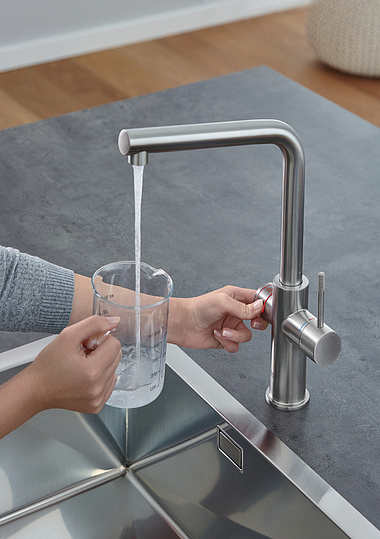 Grohe Red II Duo Смеситель для кухни, с водонагревателем, цвет: суперсталь 30325DC1