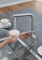 Grohe Red II Duo Смеситель для кухни, с водонагревателем, цвет: суперсталь 30325DC1