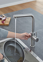 Grohe Red II Duo Смеситель для кухни, с водонагревателем, цвет: суперсталь 30325DC1