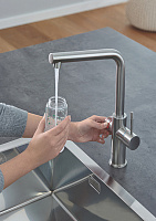 Grohe Red II Duo Смеситель для кухни, с водонагревателем, цвет: суперсталь 30325DC1