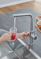 Grohe Red II Duo Смеситель для кухни, с водонагревателем, цвет: суперсталь 30325DC1