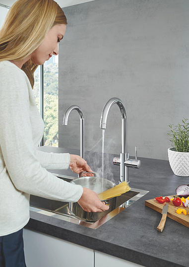 Grohe Red II Duo Смеситель для кухни, с водонагревателем, цвет: хром 30083001