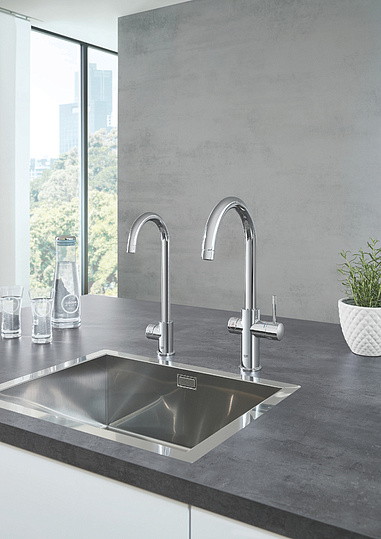 Grohe Red II Duo Смеситель для кухни, с водонагревателем, цвет: хром 30083001