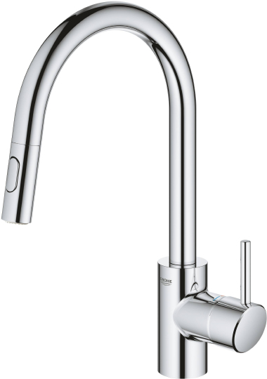 Grohe Concetto Смеситель для кухни, с выдвижным изливом, цвет: хром 31483002