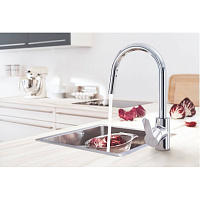 Grohe Eurostyle Cosmopolitan Смеситель для кухни, с выдвижным изливом, цвет: хром 31482003