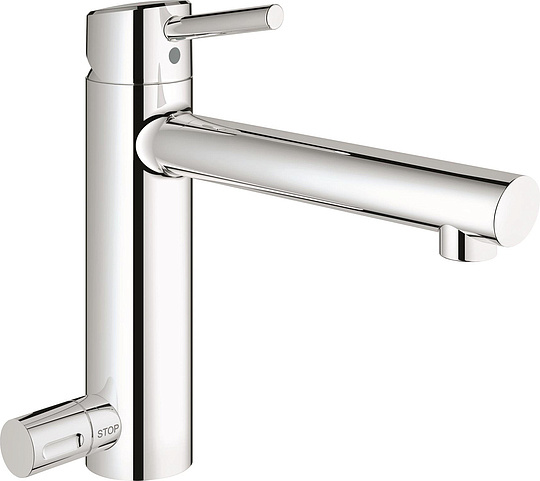 Grohe Concetto New Смеситель для кухни, с запорным вентилем, цвет: хром 31209001