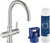 Grohe Blue Pure Смеситель для кухни с функцией фильтрации воды, цвет: суперсталь 33249DC1