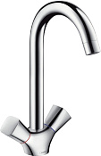 Hansgrohe Logis Смеситель для кухонной мойки с двумя рукоятками, цвет: хром 71280000