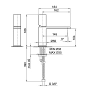 Fantini Milano Смеситель для раковины, 1 отв., излив 14,5 cм, цвет Matt Gun Metal PVD 31 P5 3003WF