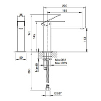 Fantini Mint Смеситель для раковины, 1 отв., излив 16,5 cм,, цвет нерж. сталь 34 93 F003WF