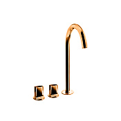 Fantini Venezia Смеситель для раковины, 3 отв., излив 17,5 cм, цвет Matt Copper PVD 29 P9 N405SW