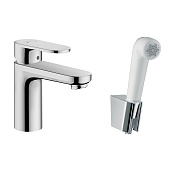 Hansgrohe Vernis Blend Смеситель для раковины однорычажный с гигиеническим душем, цвет: хром 71215000