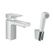 Hansgrohe Vernis Shape Смеситель для раковины однорычажный с гигиеническим душем, цвет: хром 71216000