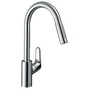 Hansgrohe Focus M41 Смеситель для кухонной мойки однорычажный 240 EcoSmart, с выдв. изл. цвет: хром 31833000