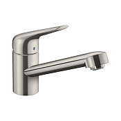 Hansgrohe Focus M42 Смеситель для кухонной мойки однорычажный 100 1jet, цвет: нержавеющая сталь 71808800