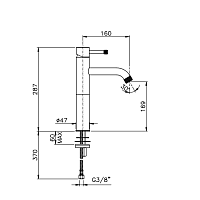 Nicolazzi Arena Смеситель для раковины высокий, однорычажный, цвет: хром 3772CR56M