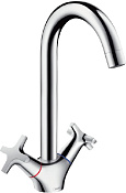 Hansgrohe Logis Classic Смеситель для кухни с двумя рукоятками, поворотный, цвет: хром 71285000