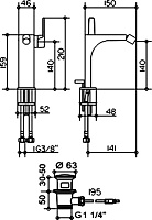 Keuco Edition 11 Смеситель для биде рычажный, с донным клапаном, цвет: хром 51109 010000