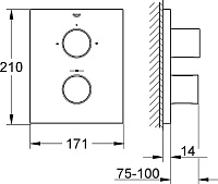 Grohe Grohtherm F Термостатический смеситель для душа, цвет: хром 27618000
