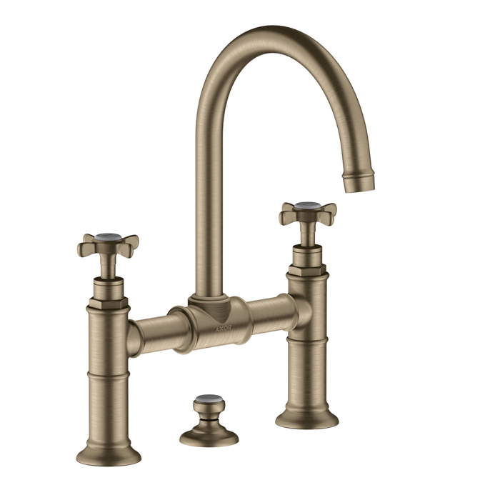 Axor Montreux Смеситель для раковины двухвент., на 3 отв. без дон. клап., цвет: шлифованный никель 16510820