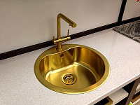 Omoikiri Nagano-LG Смеситель для кухни с возм. подключить фильтр, цвет: светлое золото 4994178