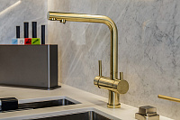 Omoikiri Nagano-LG Смеситель для кухни с возм. подключить фильтр, цвет: светлое золото 4994178