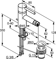 Kludi Bozz Смеситель для биде, с д/к, цвет: хром 385330576
