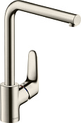 Hansgrohe Focus M44 Смеситель для кухонной мойки 280 с поворотным, цвет: нержавеющая сталь 31817800