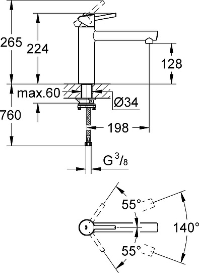 Grohe Concetto New Смеситель для кухни, цвет: хром 31210001