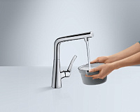 Hansgrohe Metris Select Смеситель для кухонной мойки с высоким изливом, цвет: хром 14883000