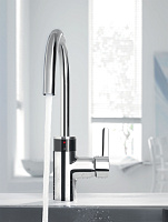 Kludi E-Go Смеситель для кухни рычажный, высота излива 23 см, цвет: хром 422100575