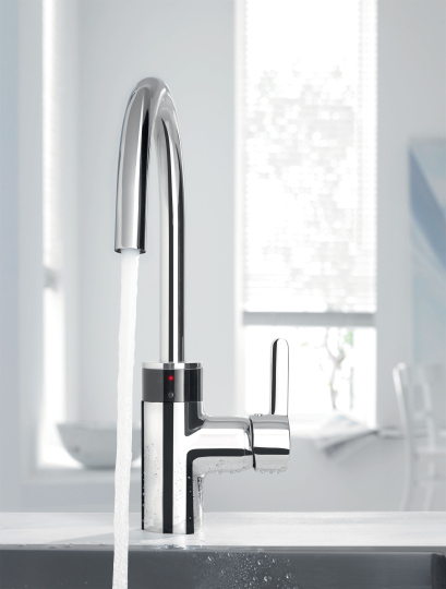 Kludi E-Go Смеситель для кухни рычажный, высота излива 31,5 см, цвет: хром 422000575