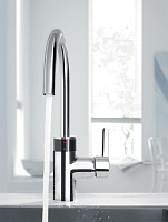 Kludi E-Go Смеситель для кухни рычажный, высота излива 31,5 см, цвет: хром 422000575