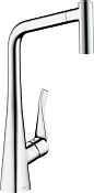 Hansgrohe Metris Смеситель для кухонной мойки, с выдвижным изливом цвет: хром 14820000