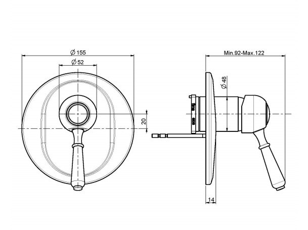 Fima Carlo Frattini Bell Смеситель для душа, встраиваемый, цвет: хром F3369X1CR