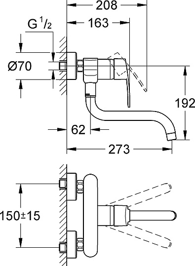 Grohe Eurostyle Cosmopolitan Смеситель для кухни, накладной, цвет: хром 33982002
