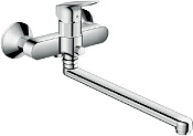 Hansgrohe Logis Смеситель для ванны настенный, цвет: хром 71402000