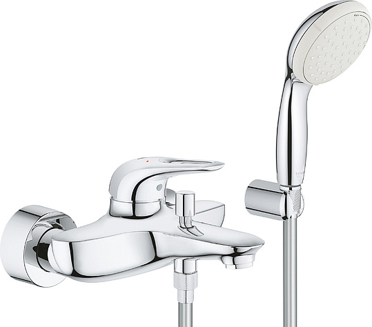 Grohe Eurostyle Смеситель для ванны, накладной, с ручным душем, цвет: хром 3359230A