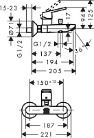 Hansgrohe Logis Loop Смеситель для ванны, излив 19,4 см, цвет: хром 71244000