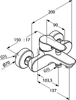 Kludi Objekta Смеситель для ванны и душа DN 15 настенный, цвет: хром 326530575