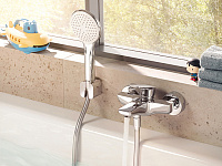 Kludi Pure&Style Смеситель для ванны и душа DN 15 настенный, цвет: хром 406810575