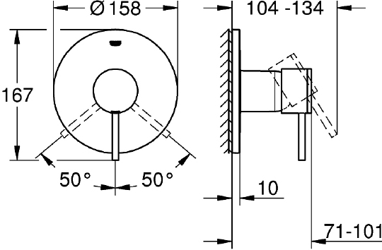 Grohe Atrio New Смеситель для душа, встраиваемый, цвет: хром 24065003