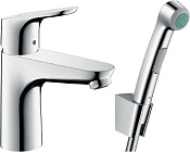 Hansgrohe Focus Смеситель для раковины однорычажный с гигиеническим душем, цвет: хром 31927000