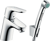 Hansgrohe Focus E2 Смеситель для раковины однорычажный с гигиеническим душем, цвет: хром 31926000