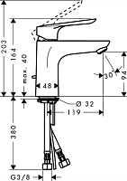 Hansgrohe Logis E Смеситель для раковины однорычажный, с донным клапаном, цвет: хром 71161000