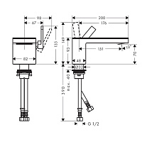 Axor MyEdition Смеситель для раковины однорычажный на 1 отв. без донного клап., цвет: хром 47012000